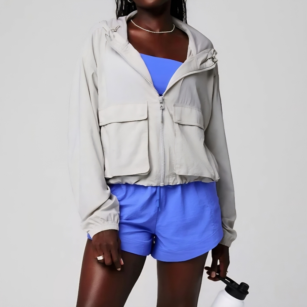 Fabletics Ripstop Cropped Cargo Jacket